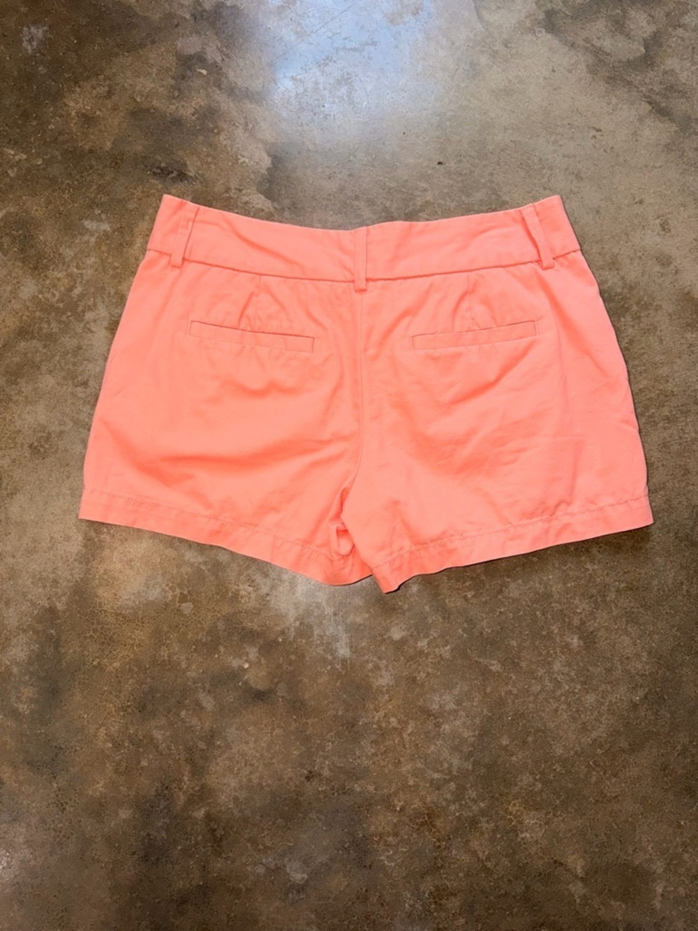 LOFT Coral Chino Shorts Womens Size 0 Mid Rise Summer Preppy - Picture 2 of 8